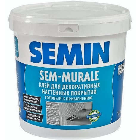 Клей SEMIN SEM-MURALE для настенных покрытий, тканей, текстиля, 1кг