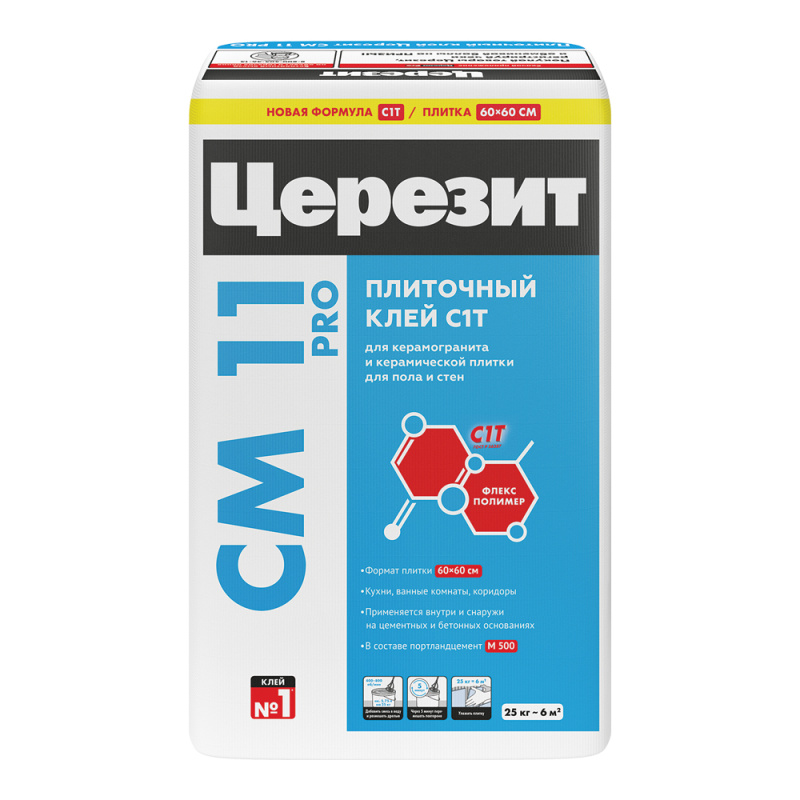 Клей плиточный ЦЕРЕЗИТ (Ceresit) CM11, 25кг