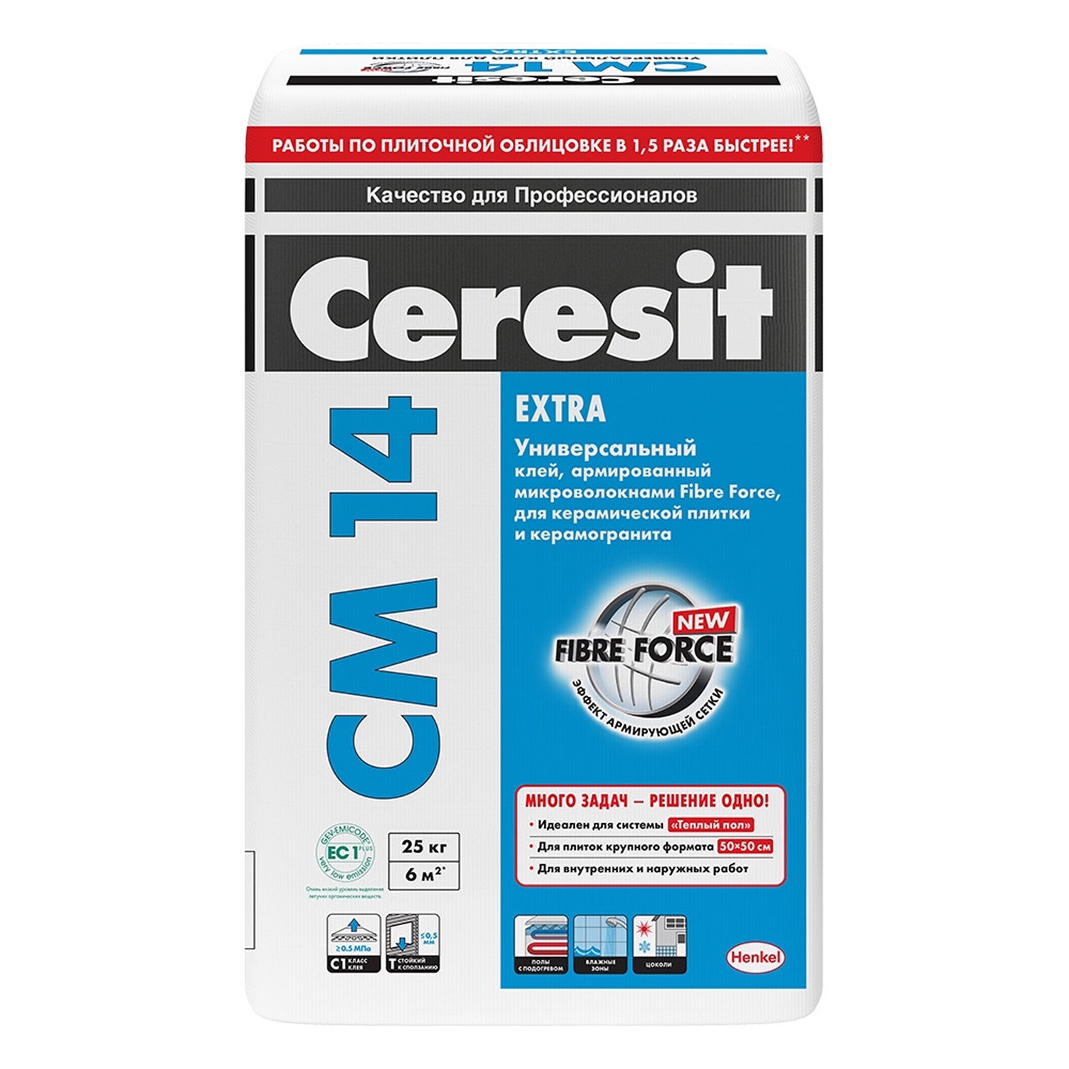 Клей плиточный CERESIT CM14, 25кг