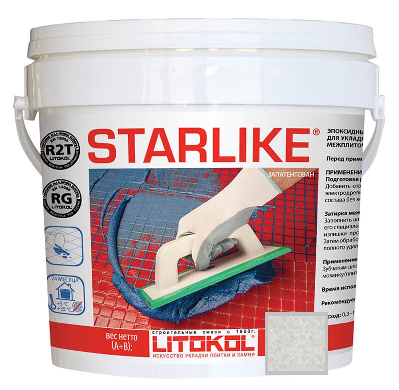Затирка эпоксидная LITOKOL STARLIKE C.310 Titanio, 2.5кг