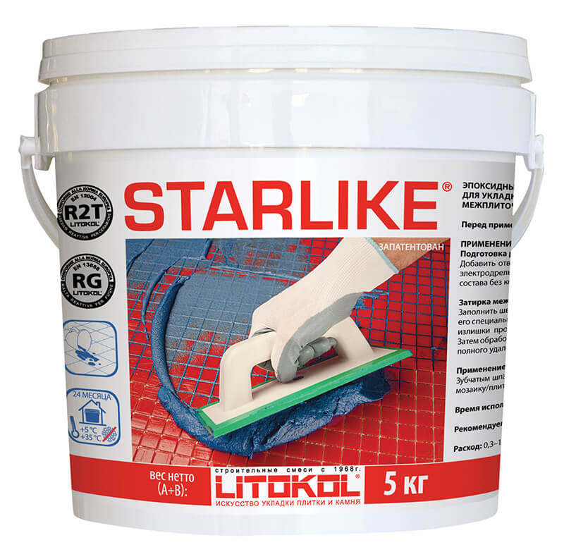 Затирка эпоксидная LITOKOL STARLIKE C.340 Neutro, 5кг