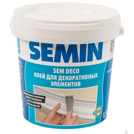 Клей SEMIN SEM-DECO для тяжелого декора, 1.5кг